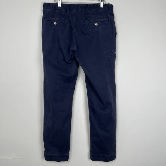 Duluth Trading Co Pants Mens 32x32 (32x30) Navy Flex Ballroom Khakis Trim Fit - Picture 2 of 8